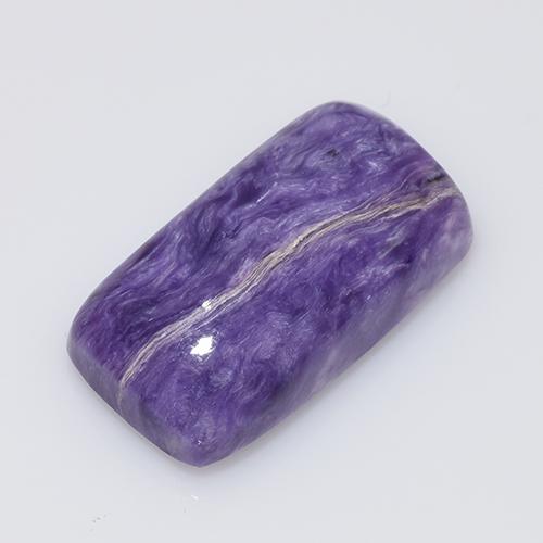 Charoíta violeta natural 8,77ct, almofada cortada, opaco