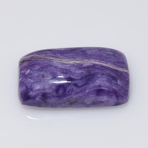 Charoíta violeta natural 8,77ct, almofada cortada, opaco
