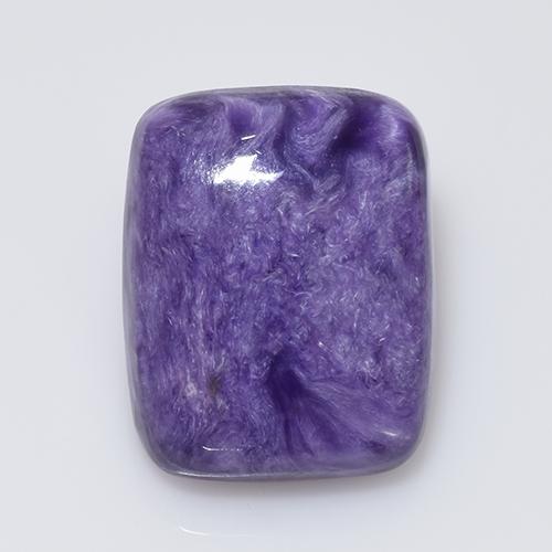 Charoíta violeta natural 12,64ct, almofada cortada, opaco