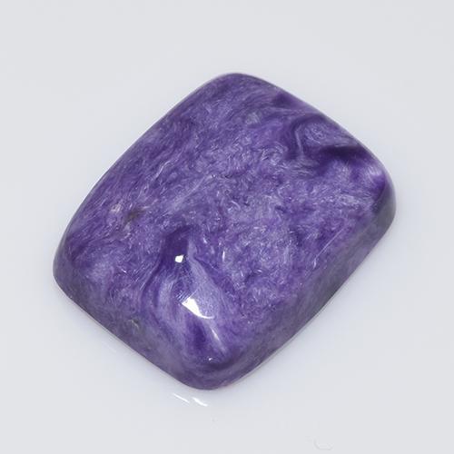 Charoíta violeta natural 12,64ct, almofada cortada, opaco