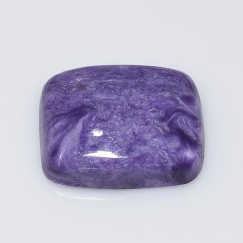 Charoíta violeta natural 12,64ct, almofada cortada, opaco