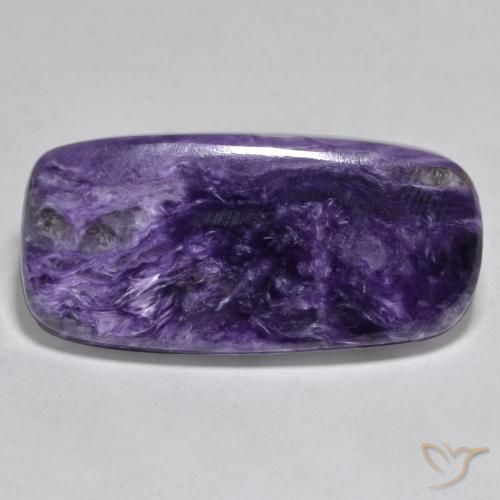 37.13ct Natural Violeta médio-escuro Charoite, Almofada, Opaco
