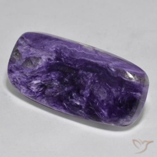 Charoite Violeta médio-escuro Natural 37.13ct, Almofada, Opaco