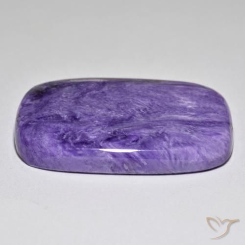 Charoite Veludo Claro Roxo Violeta Natural 53.26ct, Almofada, Opaco