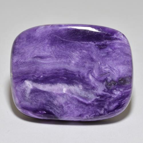 Charoíta violeta natural 44,81ct, almofada cortada, opaco