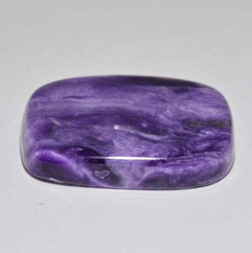 Charoíta violeta natural 44,81ct, almofada cortada, opaco