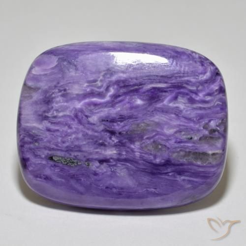 45.54ct Natural Violeta médio-escuro Charoite, Almofada, Opaco