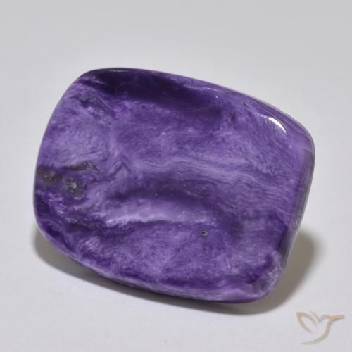 Charoíta violeta natural 40,98ct, almofada cortada, opaco