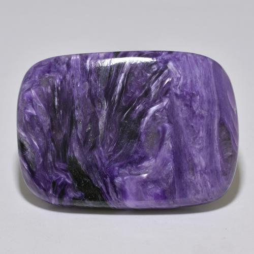 Charoíta violeta natural 80,27ct, almofada cortada, opaco