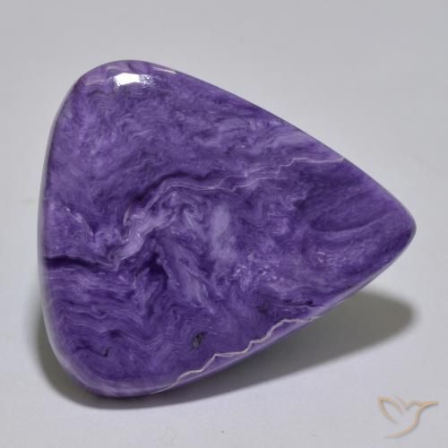 Charoite Violeta Profundo Natural 36.06ct, Formato de pêra, Opaco