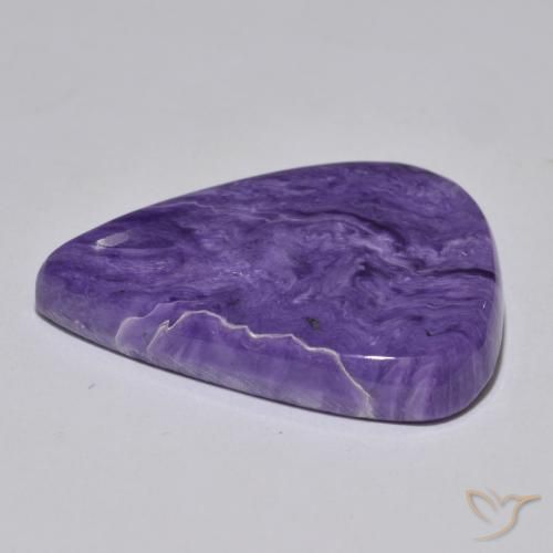 Charoite Violeta Profundo Natural 36.06ct, Formato de pêra, Opaco