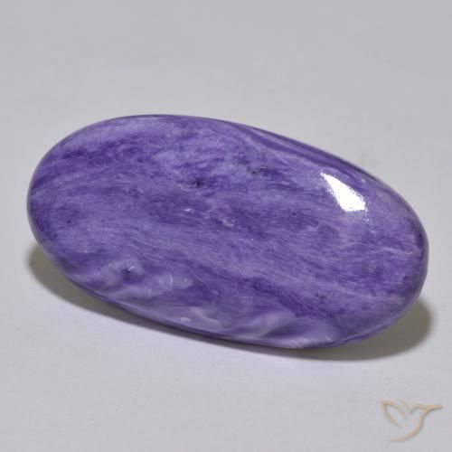 Charoite Veludo Claro Roxo Violeta Natural 30.82ct, oval, Opaco