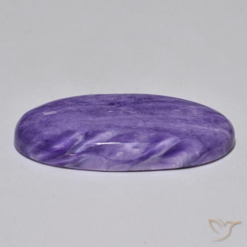 Charoite Veludo Claro Roxo Violeta Natural 30.82ct, oval, Opaco