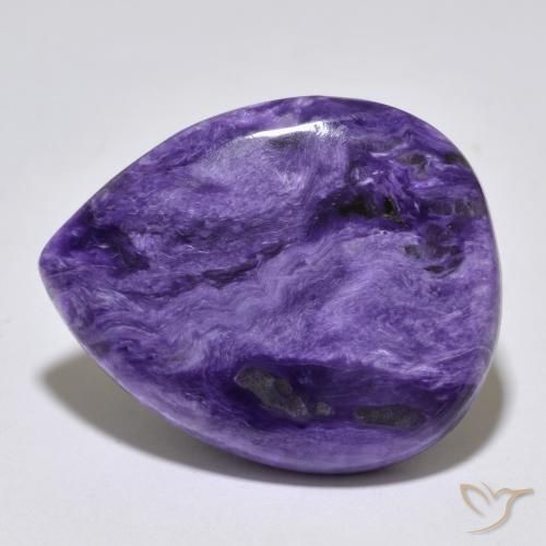 43,63 ct Pear Charoite, 31,3 x 25,4 mm Da Rússia, Photo A
