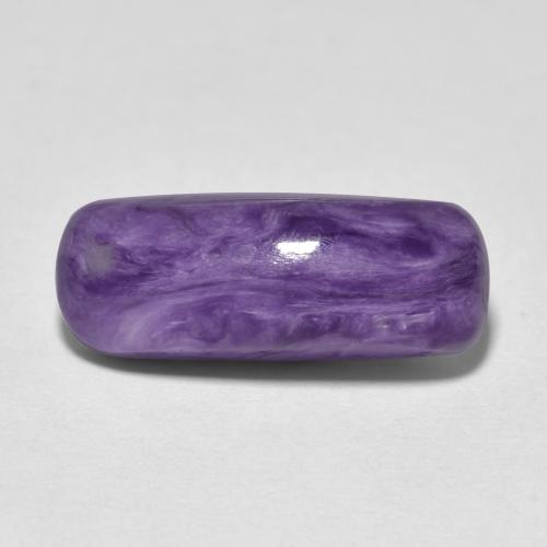 Charoíta violeta natural 4,66ct, almofada cortada, opaco