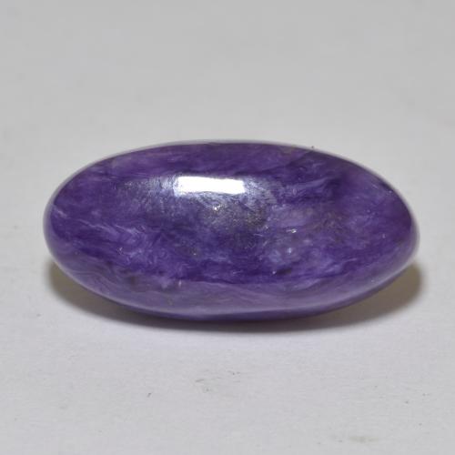 Charoite Violeta médio Natural 6.37ct, Corte Oval, Opaco