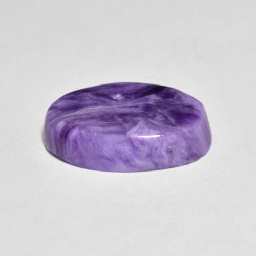 Charoíta violeta natural 2,97ct, corte oval, opaco