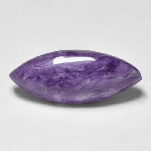 Charoite Violeta escuro Natural 5.14ct, Marquesa, Opaco