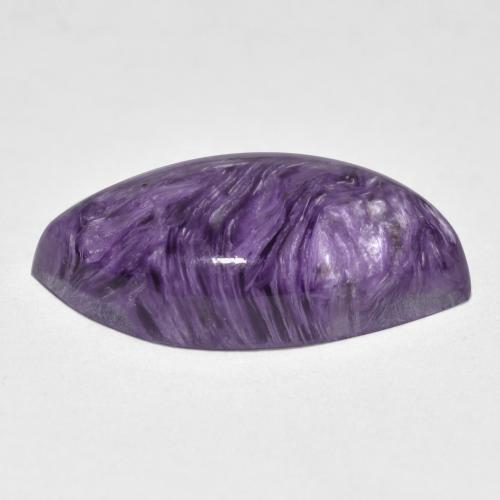 Charoíta violeta natural 11,68ct, marquise, opaco