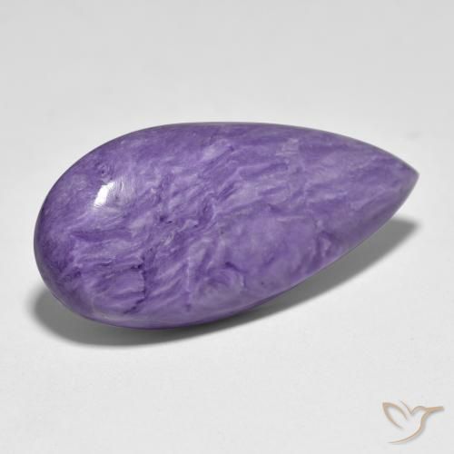 Charoite Roxo claro Violeta Natural 25.23ct, Formato de pêra, Opaco