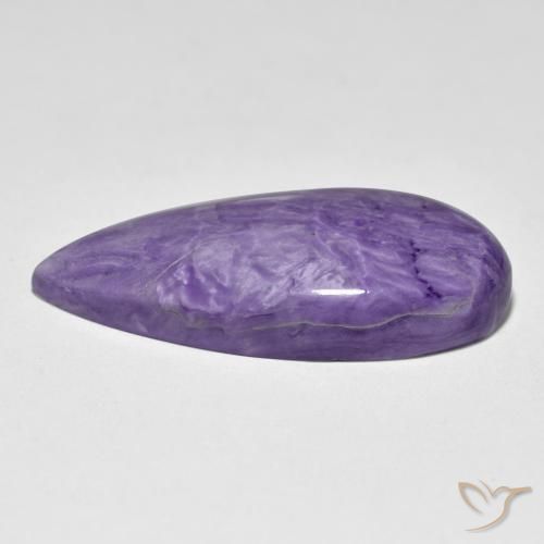 Charoite Roxo claro Violeta Natural 25.23ct, Formato de pêra, Opaco