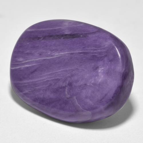 Charoíta violeta natural 15,18ct, corte oval, opaco