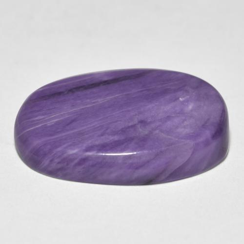 Charoíta violeta natural 15,18ct, corte oval, opaco