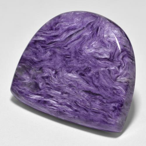 Charoíta violeta natural 35,16ct, forma extravagante, opaco