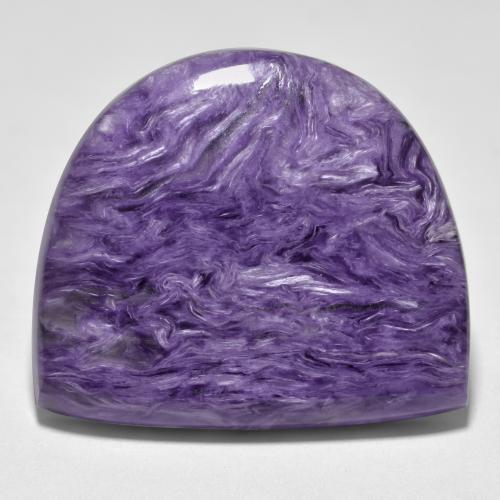 Charoíta violeta natural 35,16ct, forma extravagante, opaco