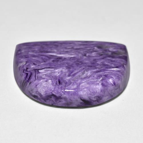 Charoíta violeta natural 35,16ct, forma extravagante, opaco