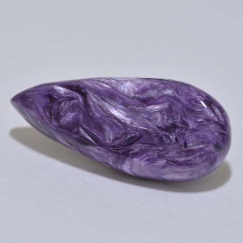 Charoite Violeta escuro Natural 17.33ct, Formato de pêra, Opaco