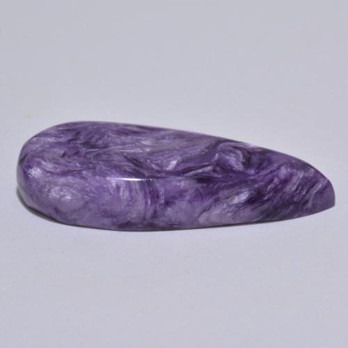 Charoite Violeta escuro Natural 17.33ct, Formato de pêra, Opaco