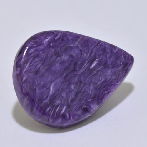 Charoíta violeta natural 15,17ct, formato de pêra, opaco