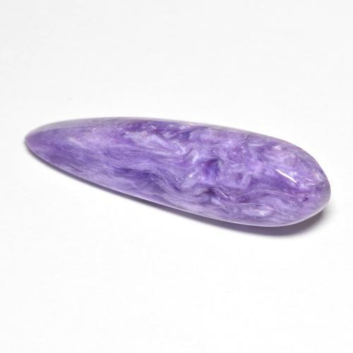 Charoite Violeta médio Natural 9.95ct, Formato de pêra, Opaco