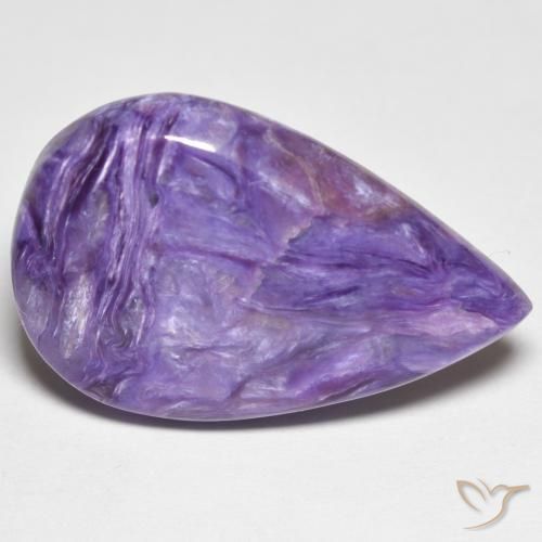 12.72ct Natural Violeta médio Charoite, Formato de pêra, Opaco