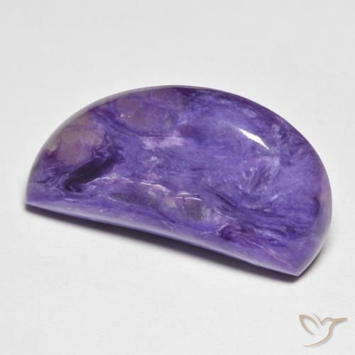 Charoite Medium Dark-Violet Natural 12.59ct, Chique, Opaco