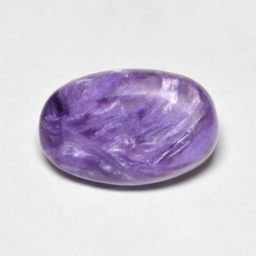 Charoíta violeta natural 5,19ct, corte oval, opaco
