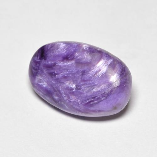 Charoíta violeta natural 5,19ct, corte oval, opaco