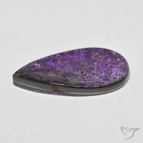 Charoite Aveludado Roxo Violeta Natural 29.01ct, Formato de pêra, Opaco