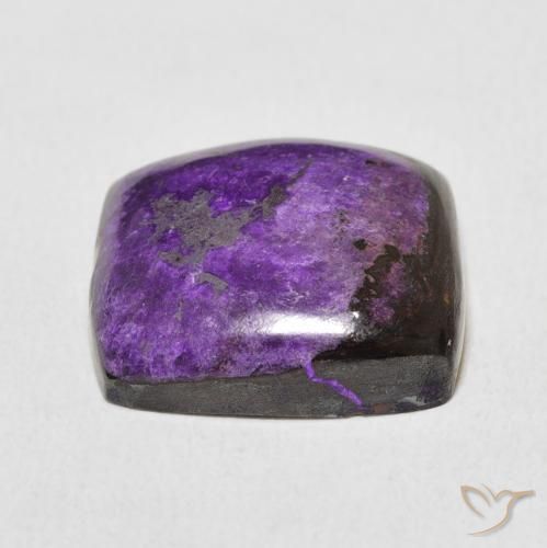 Charoite Aveludado Roxo Violeta Natural 12.90ct, Almofada, Opaco