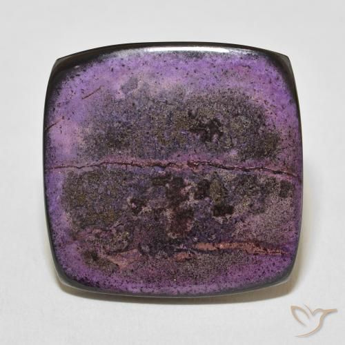 33.21ct Natural Violeta Profundo Charoite, Almofada, Opaco