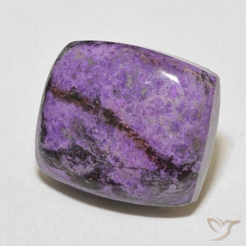 Charoite Aveludado Roxo Violeta Natural 11.21ct, Almofada, Opaco