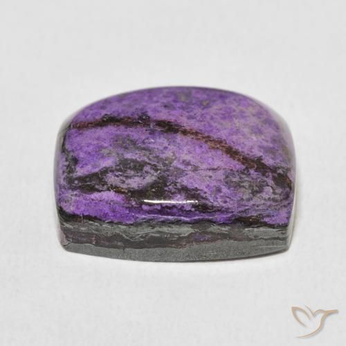 Charoite Aveludado Roxo Violeta Natural 11.21ct, Almofada, Opaco