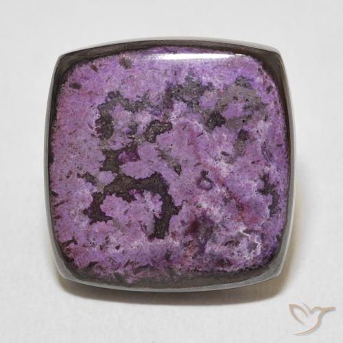 17.52ct Natural Violeta escuro Charoite, Almofada, Opaco