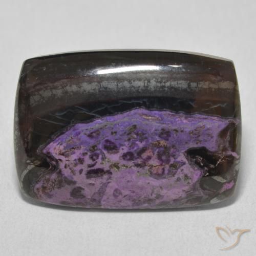 17.72ct Natural Violeta escuro Charoite, Almofada, Opaco