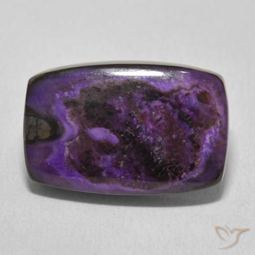 13.27ct Natural Medium Dark-Violet Charoite, Almofada, Opaco