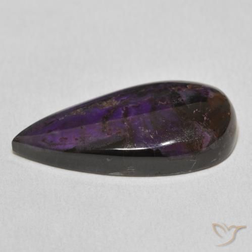 Charoite Violeta médio Natural 14.65ct, Formato de pêra, Opaco