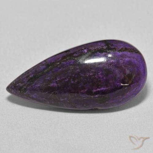 11.69ct Natural Violeta médio Charoite, Formato de pêra, Opaco
