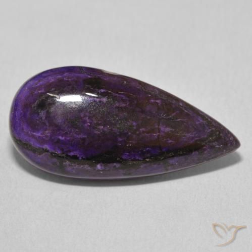 Charoite Violeta médio Natural 11.69ct, Formato de pêra, Opaco