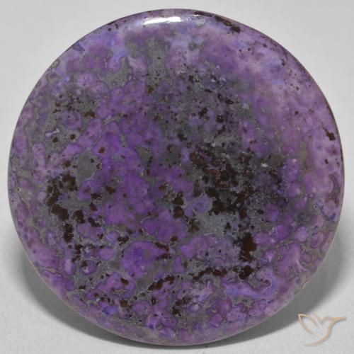 30.89ct Natural Violeta Profundo Charoite, Redondo, Opaco